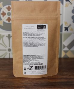 Sachet d'épices bio pour bouillon de légumes, idéal pour rehausser vos plats en un tour de main.