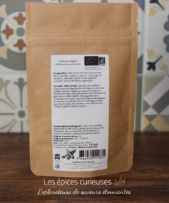 Sachet d'épices bio pour bouillon de légumes, idéal pour rehausser vos plats en un tour de main.