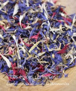 Mélange de fleurs comestibles -bleuet - Les épices curieuses