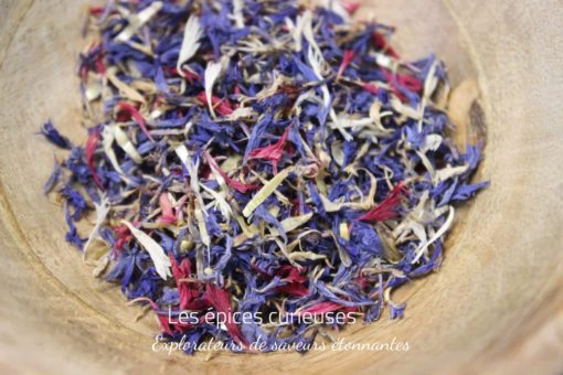 Mélange de fleurs comestibles -bleuet - Les épices curieuses