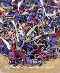 Mélange de fleurs comestibles -bleuet - Les épices curieuses