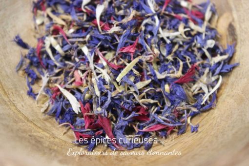 Mélange de fleurs comestibles -bleuet - Les épices curieuses