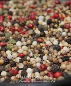 Mélange de grains de poivre colorés, idéal pour rehausser vos plats avec une touche épicée et aromatique.