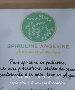 Paillettes de spirulines crue déshydratée - Spiruline Angevine - Les épices curieuses