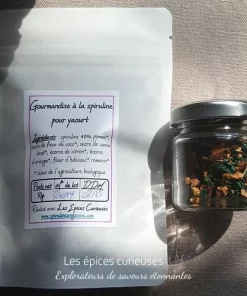 Mélange Gourmand à la Spiruline pour Yaourts et Fromages Blancs (50G) - Les épices curieuses