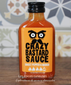 Crazy Bastard Sauce Piquante - Poivre Fantôme & Mangue 100ml - Les épices curieuses