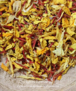 Pétales de fleurs comestibles - souci et carthame - Les épices curieuses