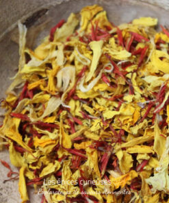 Pétales de fleurs comestibles - souci et carthame - Les épices curieuses