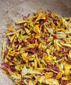 Pétales de fleurs comestibles - souci et carthame - Les épices curieuses