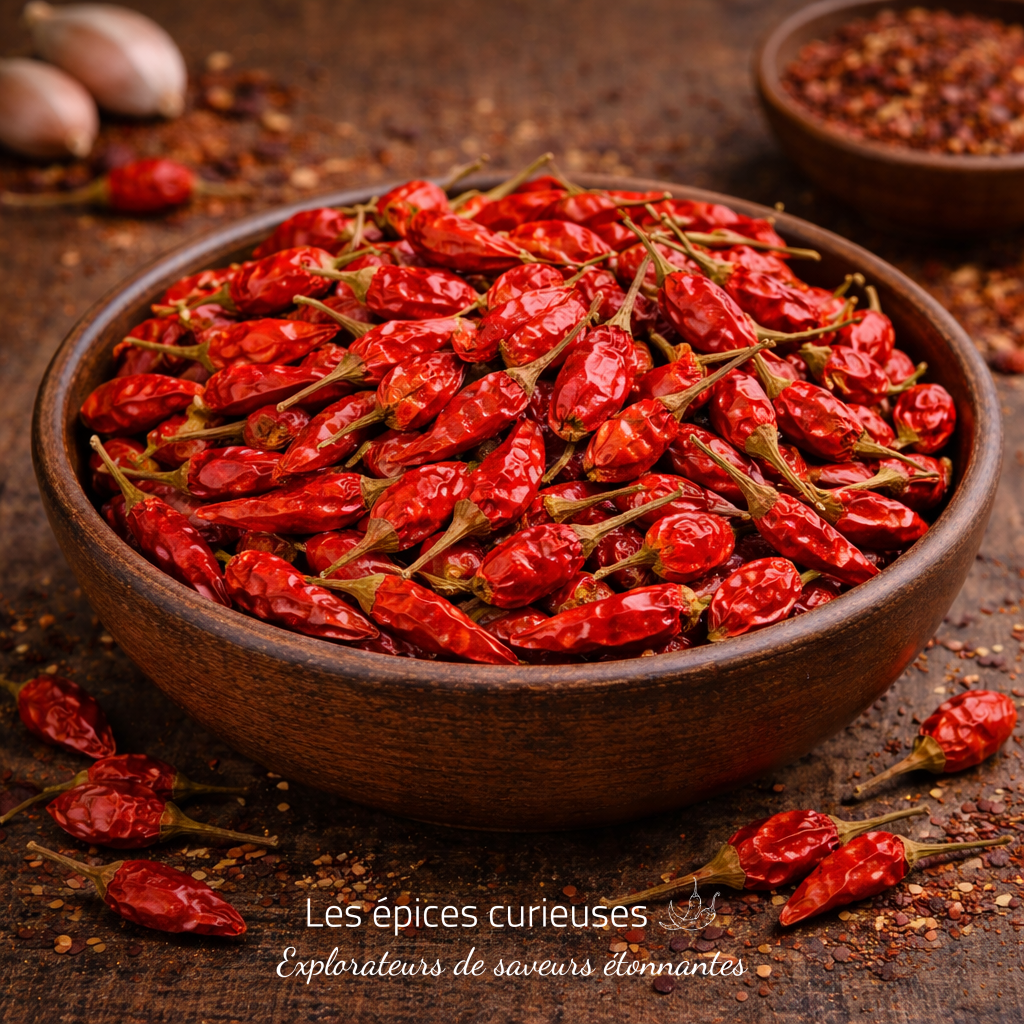 P@iement Fruits Rouges Piment oiseau ou Pili-pili rouge sec entier - Bio-Vrac