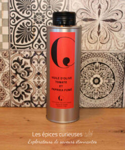 Huile d'olive tomate et paprika fumé 25 cl - Les épices curieuses