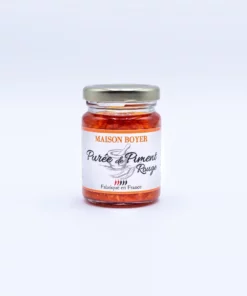 Purée de piment rouge Maison Boyer, épicée et fabriquée en France, en pot en verre. Parfait pour relever vos plats.