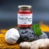 Pot de purée de piment rouge, Maison Boyer, avec ail, gingembre et persil. Produit français épicé et artisanal.