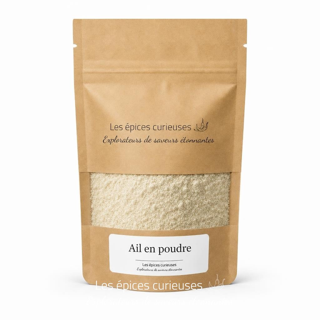 Ail en poudre – Packaging – Les Épices Curieuses Ail en poudre - Packaging - Les Épices Curieuses