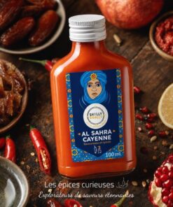 Al-Ṣahrā’ Cayenne - Force 3/12 - 100 ml - douce et épicée - Les Épices Curieuses