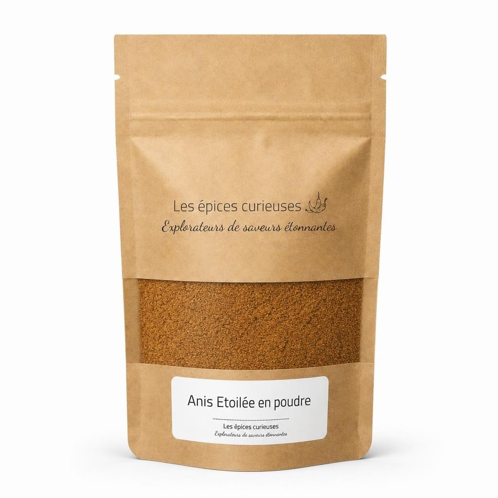 Anis Etoilée en poudre – Packaging – Les Épices Curieuses Anis Etoilée en poudre - Packaging - Les Épices Curieuses