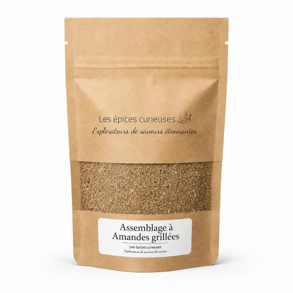 Assemblage à Amandes grillées – Packaging – Les Épices Curieuses Assemblage à Amandes grillées - Packaging - Les Épices Curieuses