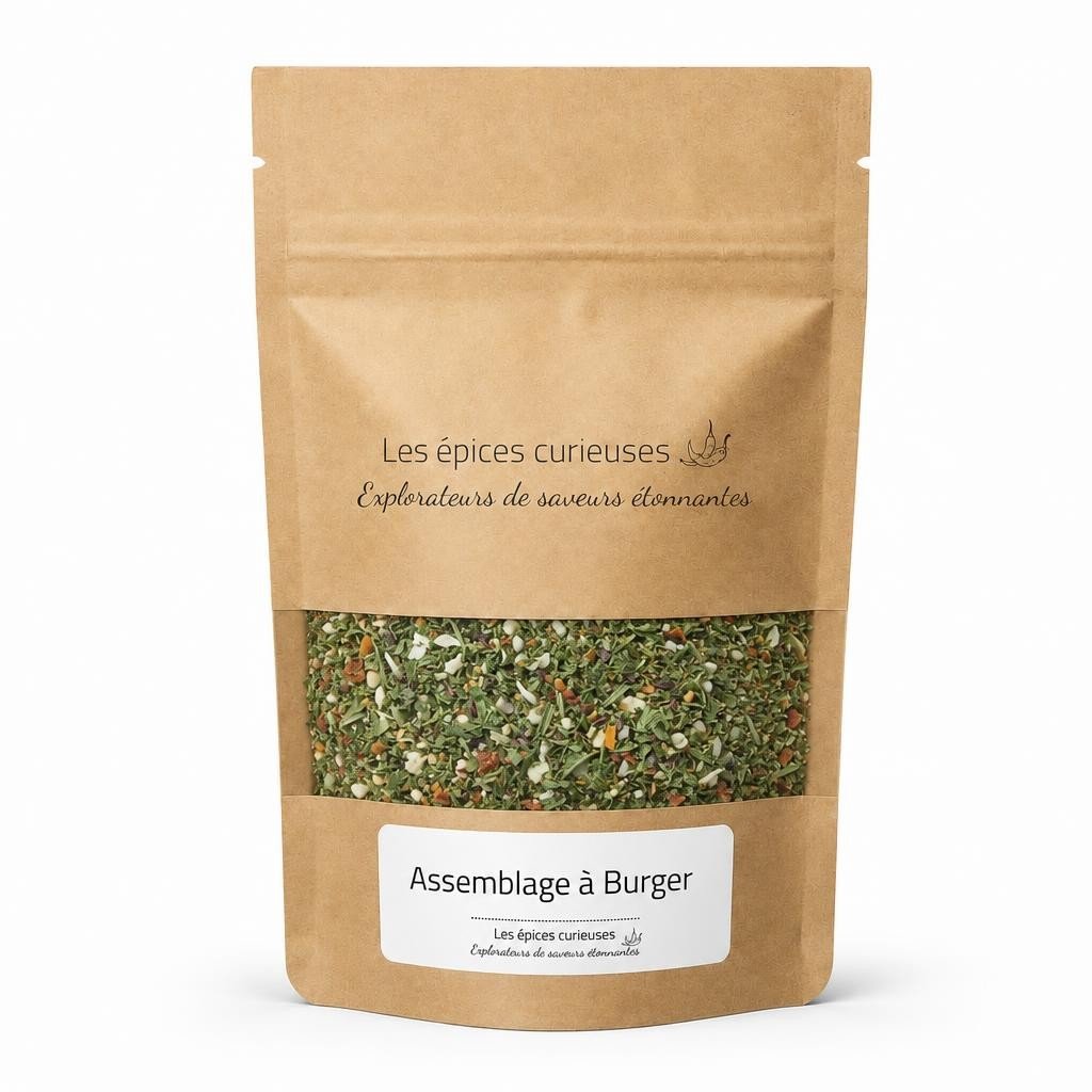 Assemblage à Burger – Packaging – Les Épices Curieuses Assemblage à Burger - Packaging - Les Épices Curieuses