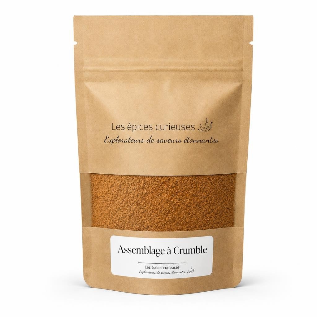 Assemblage à Crumble – Packaging – Les Épices Curieuses Assemblage à Crumble - Packaging - Les Épices Curieuses