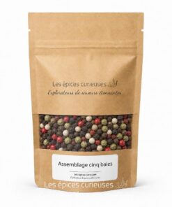 Assemblage cinq baies - Packaging - Les Épices Curieuses