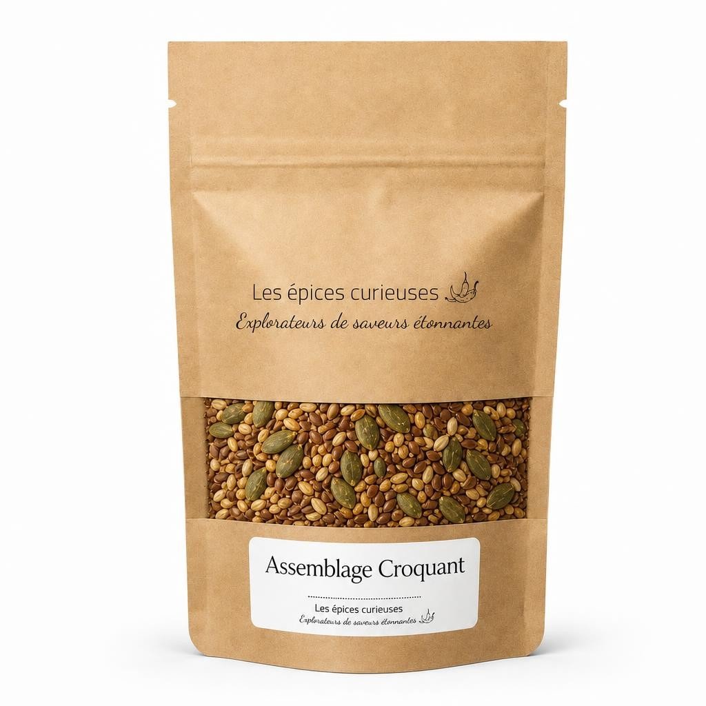 Assemblage Croquant – Packaging – Les Épices Curieuses Assemblage Croquant - Packaging - Les Épices Curieuses
