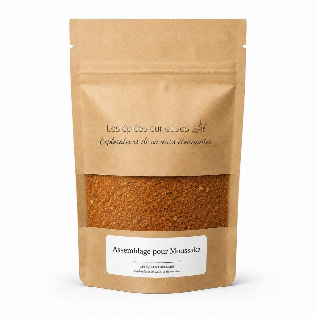 Assemblage pour Moussaka – Packaging – Les Épices Curieuses Assemblage pour Moussaka - Packaging - Les Épices Curieuses