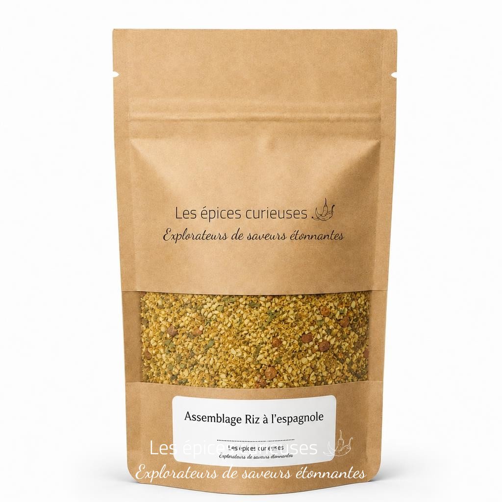 Assemblage Riz à l’espagnole – Packaging – Les Épices Curieuses Assemblage Riz à l'espagnole - Packaging - Les Épices Curieuses