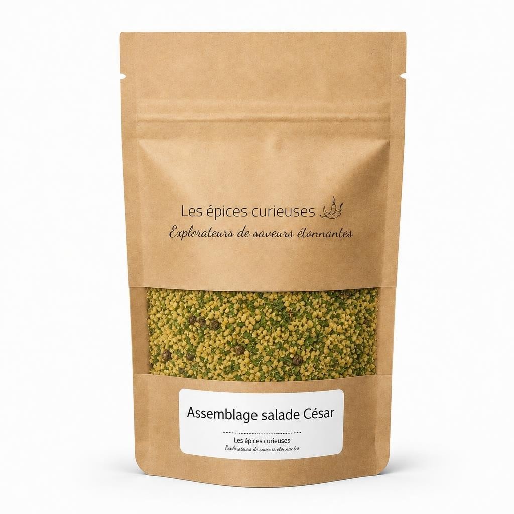Assemblage salade César – Packaging – Les Épices Curieuses Assemblage salade César - Packaging - Les Épices Curieuses