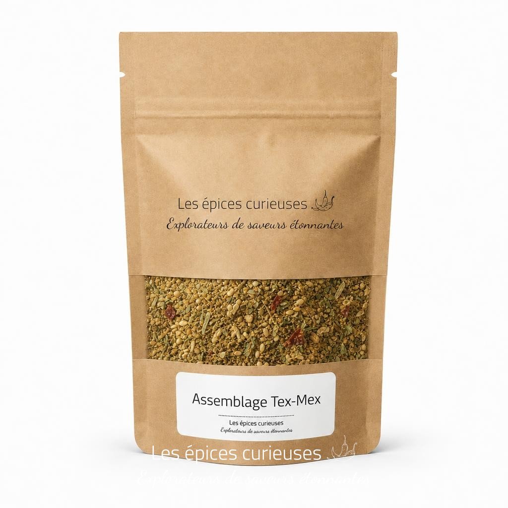 Assemblage Tex-Mex – Packaging – Les Épices Curieuses Assemblage Tex-Mex - Packaging - Les Épices Curieuses