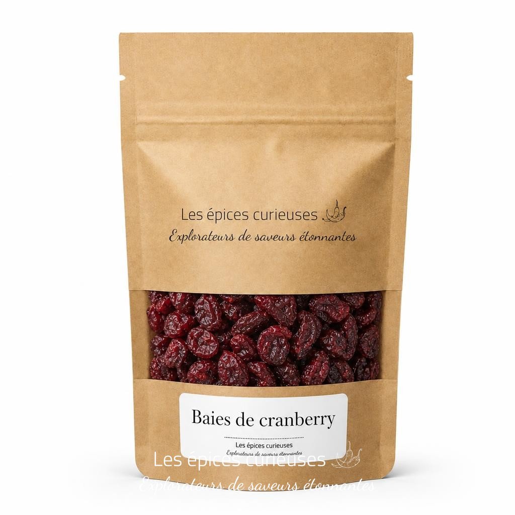 Baies de cranberry – Packaging – Les Épices Curieuses Baies de cranberry - Packaging - Les Épices Curieuses