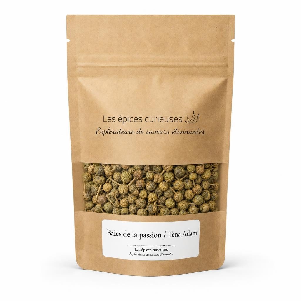 Baies de la passion / Tena Adam – Packaging – Les Épices Curieuses Baies de la passion / Tena Adam - Packaging - Les Épices Curieuses