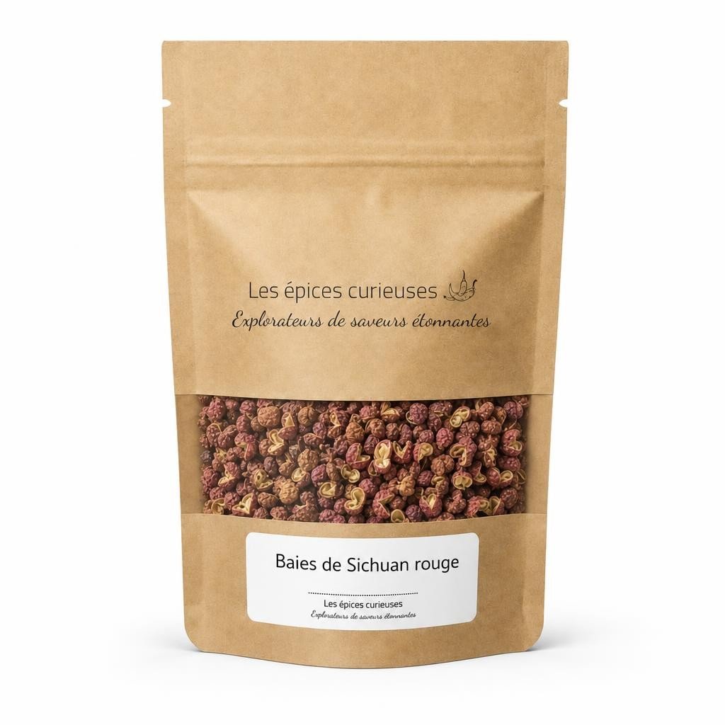 Baies de Sichuan rouge – Packaging – Les Épices Curieuses Baies de Sichuan rouge - Packaging - Les Épices Curieuses