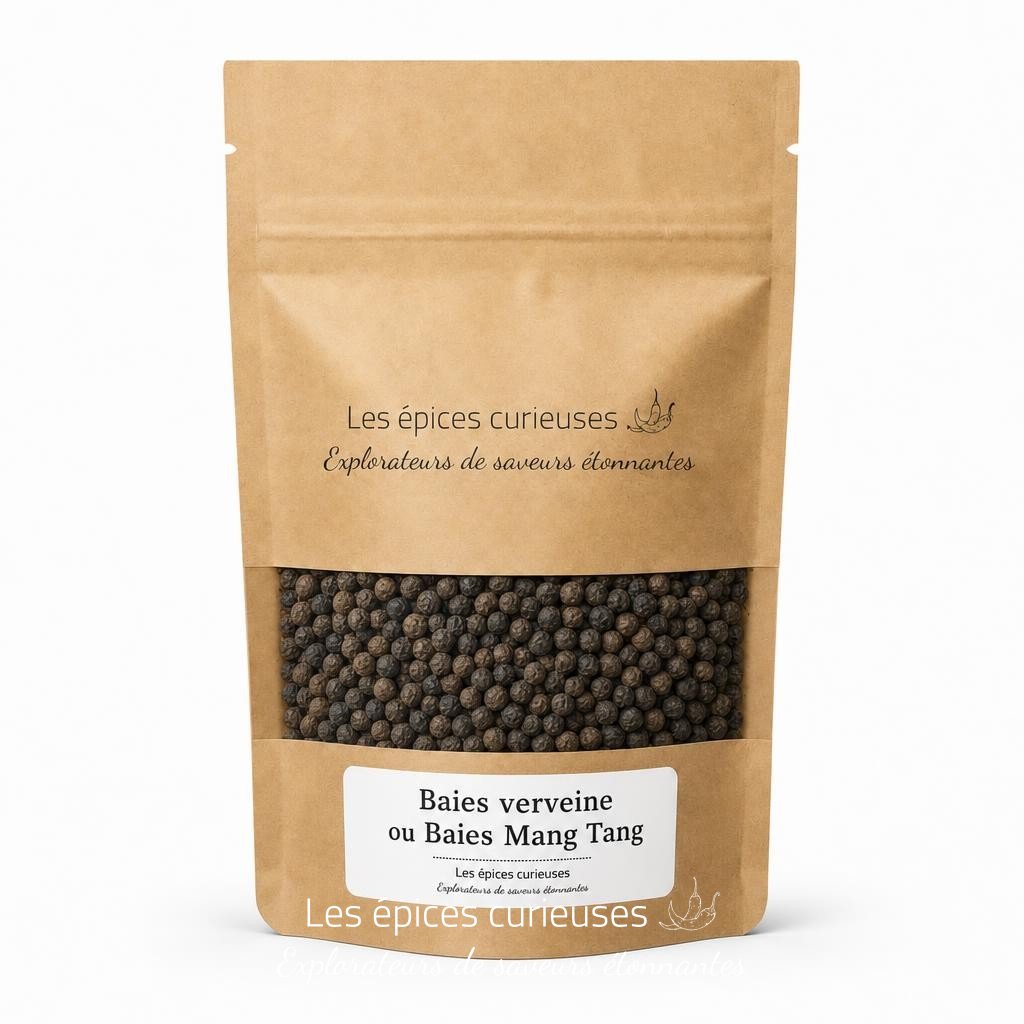Baies verveine ou Baies Mang Tang – Packaging – Les Épices Curieuses Baies verveine ou Baies Mang Tang - Packaging - Les Épices Curieuses