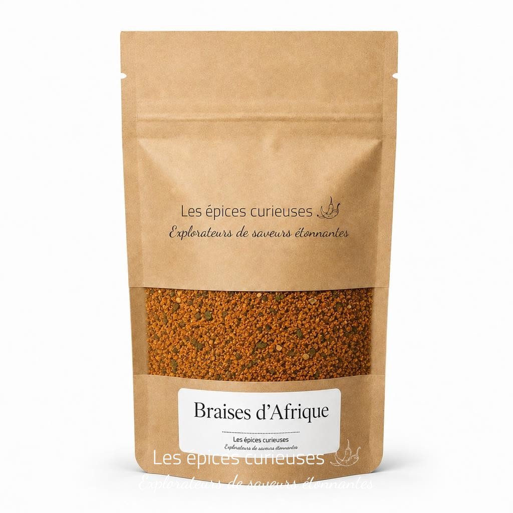 Braises d’Afrique – Packaging – Les Épices Curieuses Braises d'Afrique - Packaging - Les Épices Curieuses