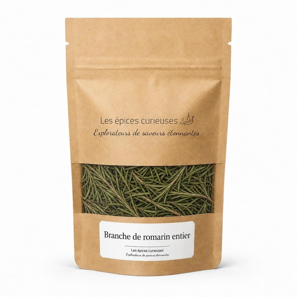 Branche de romarin entier – Packaging – Les Épices Curieuses Branche de romarin entier - Packaging - Les Épices Curieuses