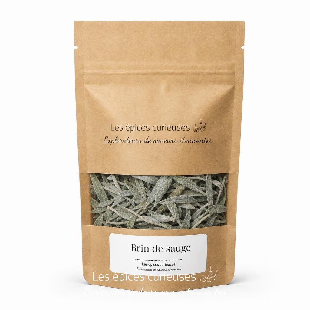 Brin de sauge – Packaging – Les Épices Curieuses Brin de sauge - Packaging - Les Épices Curieuses