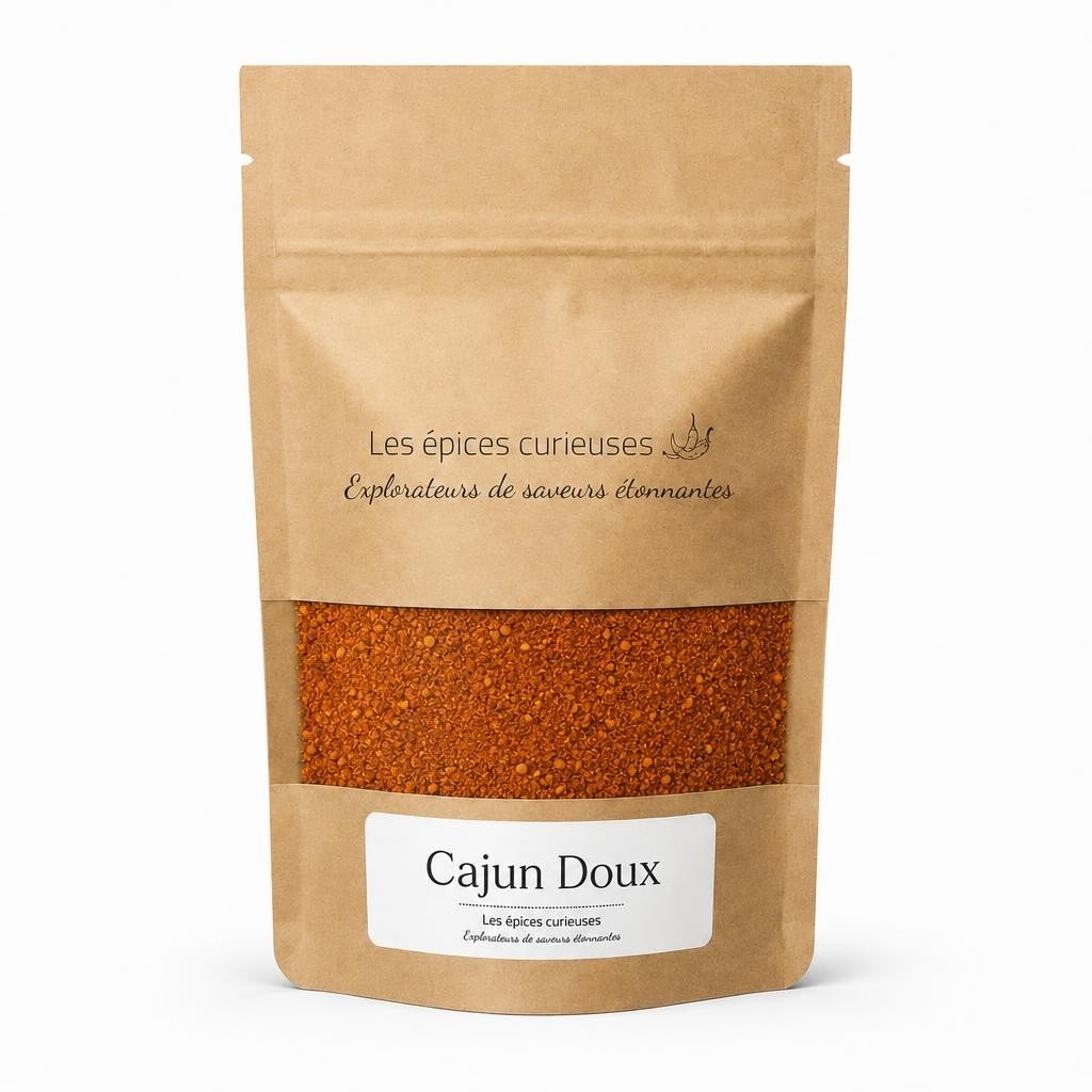 Cajun Doux – Packaging – Les Épices Curieuses Cajun Doux - Packaging - Les Épices Curieuses