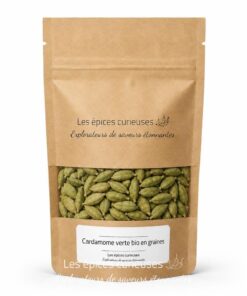 Cardamome verte bio en graines - Packaging - Les Épices Curieuses