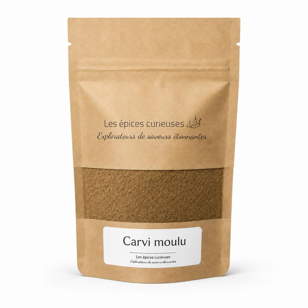Carvi moulu – Packaging – Les Épices Curieuses Carvi moulu - Packaging - Les Épices Curieuses
