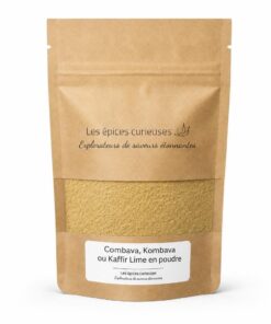 Combava, Kombava ou Kaffir Lime en poudre - Packaging - Les Épices Curieuses
