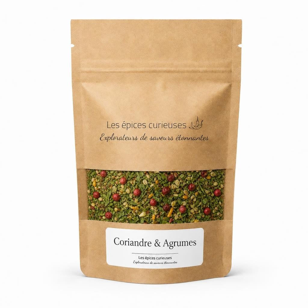 Coriandre & Agrumes – Packaging – Les Épices Curieuses Coriandre & Agrumes - Packaging - Les Épices Curieuses