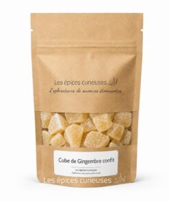 Cube de Gingembre confit - Packaging - Les Épices Curieuses