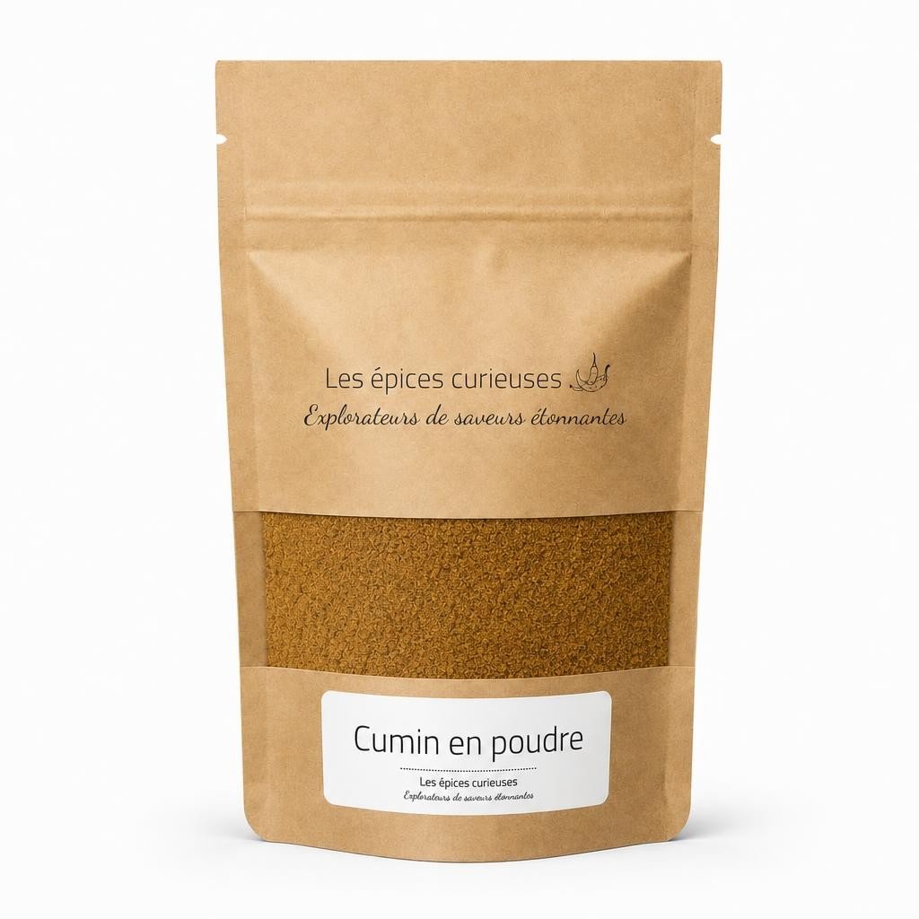 Cumin en poudre – Packaging – Les Épices Curieuses Cumin en poudre - Packaging - Les Épices Curieuses