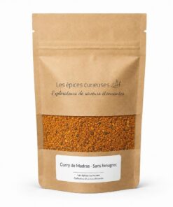 Curry de Madras - Sans fenugrec - Packaging - Les Épices Curieuses