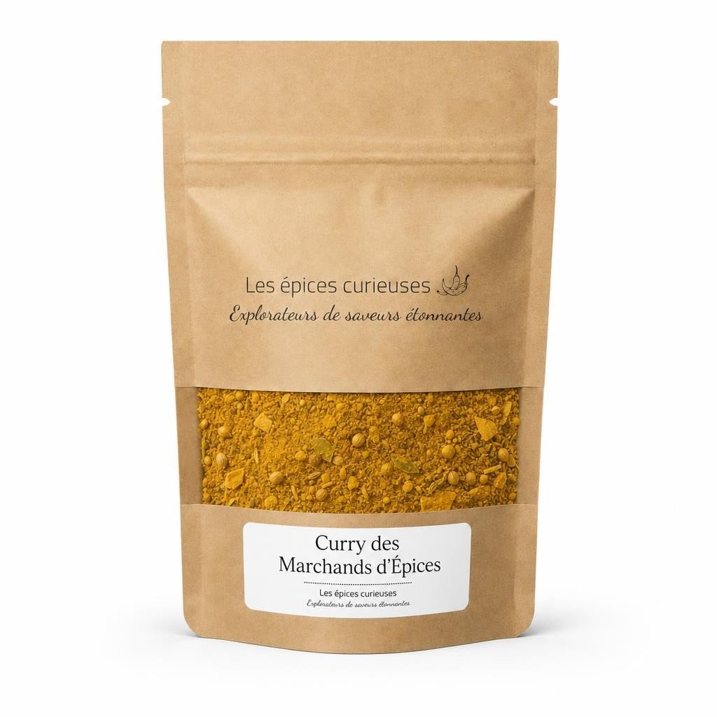 Curry des Marchands d’Épices – Packaging – Les Épices Curieuses Curry des Marchands d’Épices - Packaging - Les Épices Curieuses
