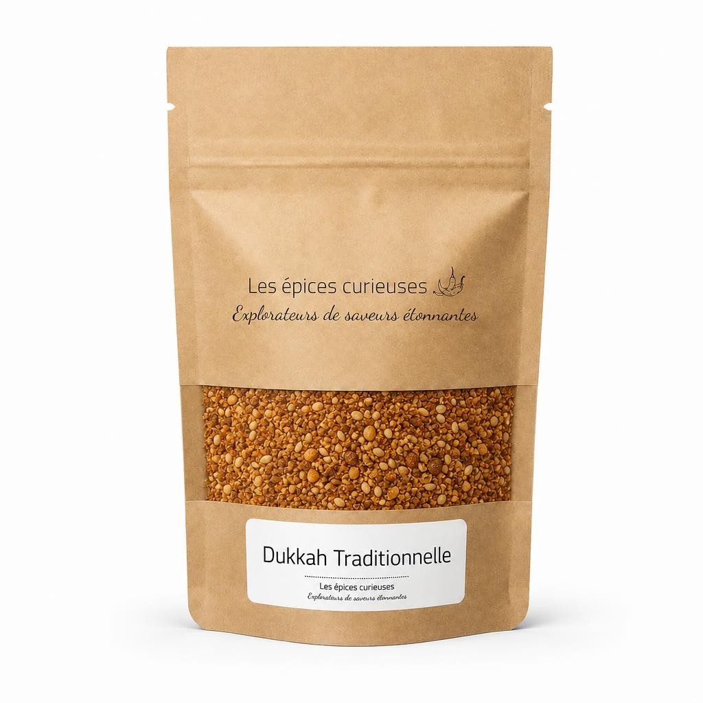Dukkah Traditionnelle – Packaging – Les Épices Curieuses Dukkah Traditionnelle - Packaging - Les Épices Curieuses