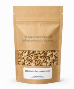 Ecorce de citron en morceaux - Packaging - Les Épices Curieuses