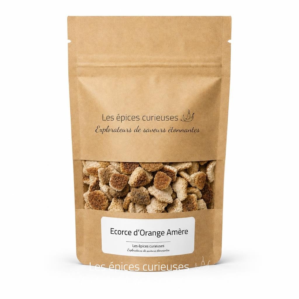 Ecorce d’Orange Amère – Packaging – Les Épices Curieuses Ecorce d'Orange Amère - Packaging - Les Épices Curieuses