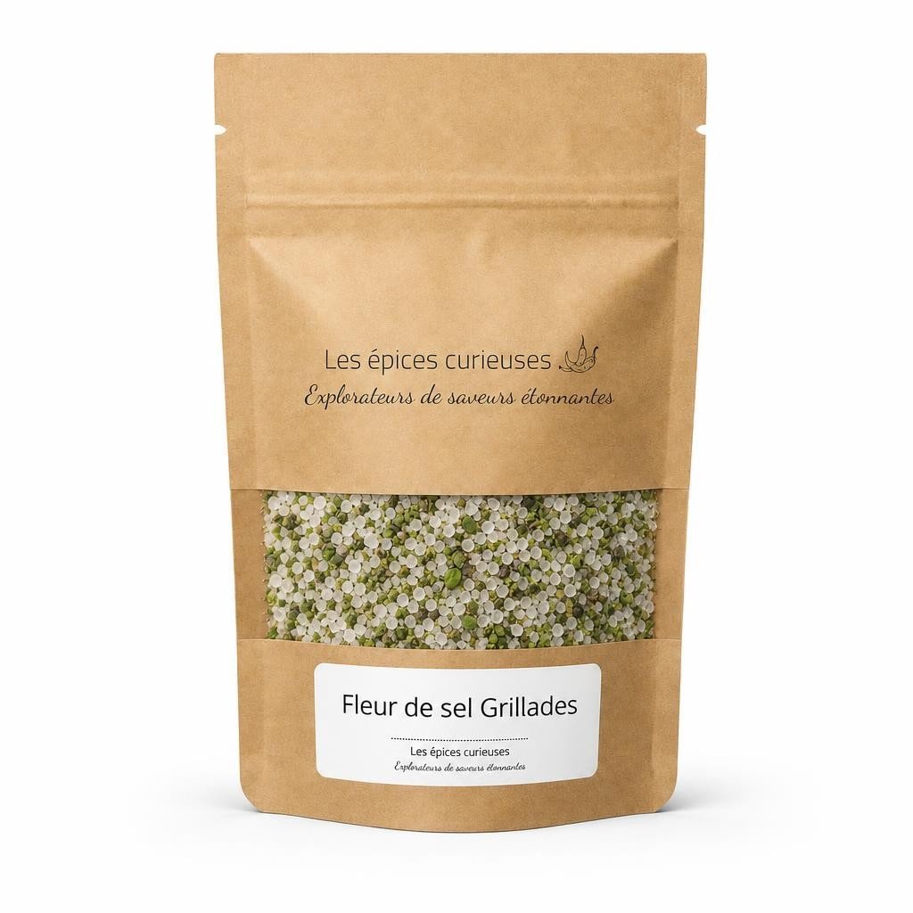 Fleur de sel Grillades – Packaging – Les Épices Curieuses Fleur de sel Grillades - Packaging - Les Épices Curieuses