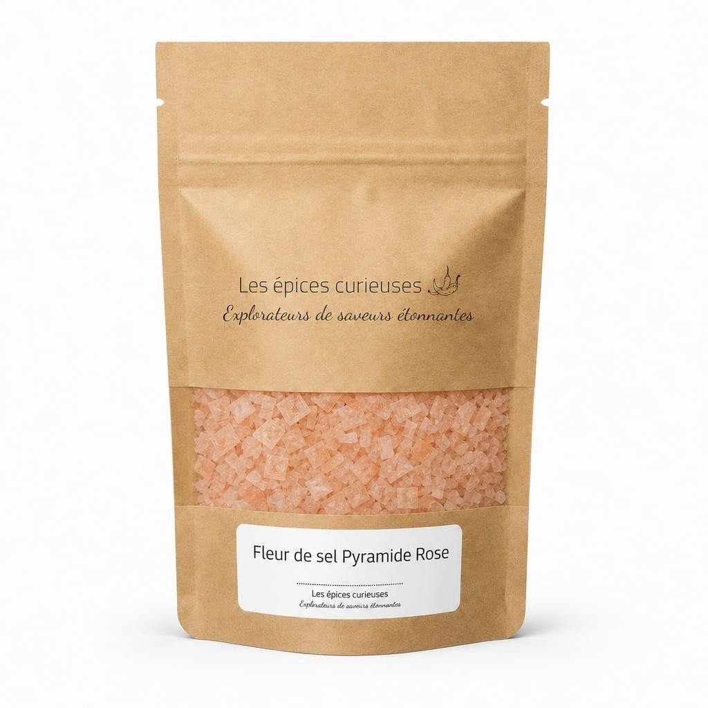 Fleur de sel Pyramide Rose – Packaging – Les Épices Curieuses Fleur de sel Pyramide Rose - Packaging - Les Épices Curieuses